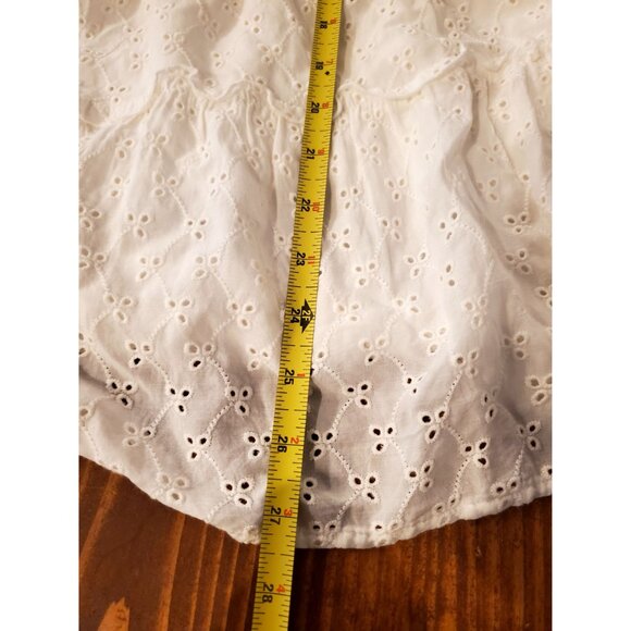 Torrid 1X White Eyelet Halter Top Tiered Ruffle Sleeveless Lined Plus Size 14 16 - Picture 10 of 11